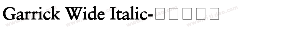 Garrick Wide Italic字体转换